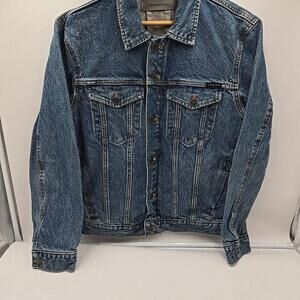 Calvin Klein Jeans VTG Women's 80's Grunge Acid Wash Stretch M Jean Jacket‎